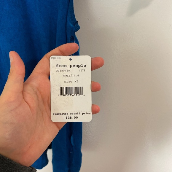 free people NWT blue tank ✨size XS - Picture 3 of 5